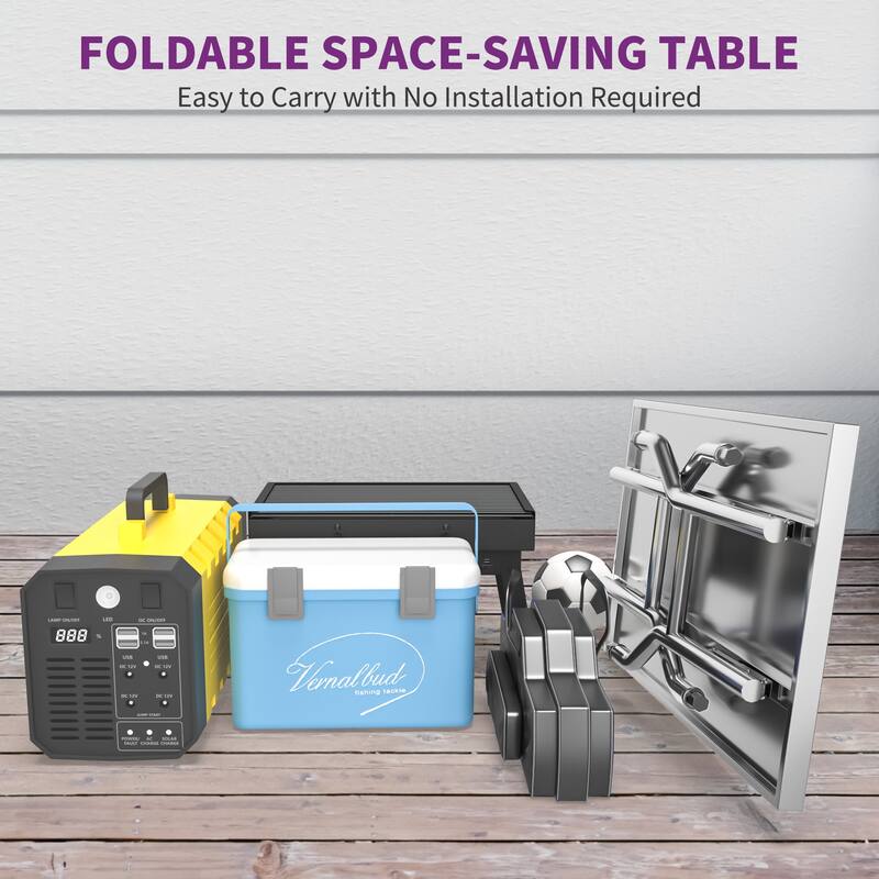 48" X 24" Stainless Steel Folding Table Bed Bath & Beyond 39195759